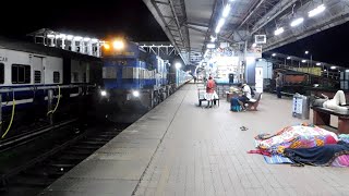 Tirunelveli Gandhidham Humsafar express announcement amp arrival at Madgaon Junction Goa [upl. by Eads]