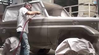 Toyota Land Cruiser 70 paint job  machito trabajo de pintura [upl. by Neelyt]