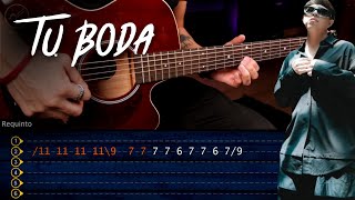 Tu Boda  Oscar Maydon x Fuerza Regida  REQUINTO  ACORDES  Tutorial Guitarra [upl. by Joshua373]