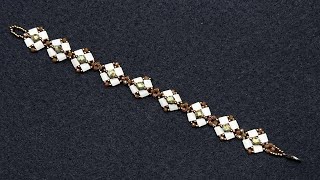 Easy Beading Bracelet 💎 beadingtutorial beadingbracelet [upl. by Notlim]