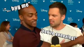 sebastian stan and anthony mackie being brothers for 14 minutes straight [upl. by Coffin535]