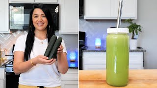 How to make The BEST Easy Fresh Cucumber Juice Recipe  Stephanie Views on the road [upl. by Ianahs]