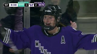 HIGHLIGHTS Minnesota PWHL falls to New York in OT [upl. by Ronnie]