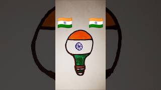 India 🇮🇳 flag drawing shorts viral flag [upl. by Judye]