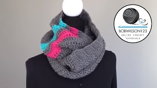 Crochet Chevron Delight Cowl  Scarf  Blanket Tutorial [upl. by Airamat]