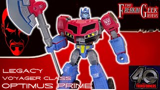 Legacy Voyager Optimus Prime Animated EmGos Transformers Reviews N Stuff [upl. by Dolph293]