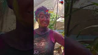 Holi in goa hostels be like this🏖🍻 goa holi holi2024 arambol goahostels colors [upl. by Noreh]