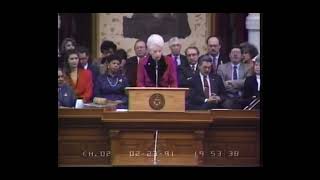 Texas State Of The State Address  February 6 1991 [upl. by Okiruy]