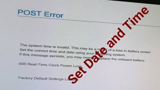 POST Error Real Time Clock Power Loss  Set time and date on hp prodesk pc [upl. by Aerdnaek]