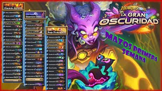 Mazos con mejor rendimiento de la primera semana de expansion  La gran oscuridad  Hearthstone [upl. by Nybbor]