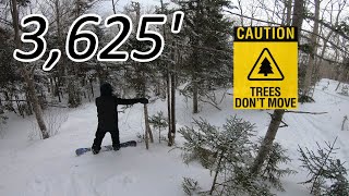 Skiing Stowe Mountain Gondola GLADES [upl. by Rekcut]