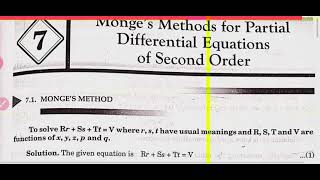 Lec21 PDE Monges method to solve PDE of second order [upl. by Repsag]