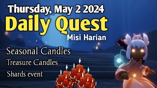 Sky Daily Quest today  Vault of Knowledge 2 May 2024  Sky Children of the Light  Sandwichies Ch [upl. by Einahpad]