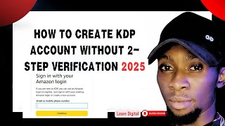 How to Create Kdp Account 2025 [upl. by Eegnat]