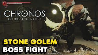 Chronos Before The Ashes  Stone Golem Boss Fight HEROICNO DAMAGE [upl. by Enileda]