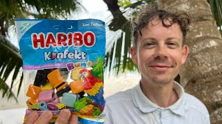 Haribo Konfekt Bunt im Test auf den Seychellen Praslin [upl. by Maire]