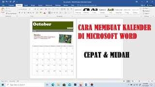 Cara Mudah Membuat Kalender di Microsoft Word [upl. by Ynehteb379]