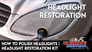 How to polish headlights  Headlight restoration kit [upl. by Nilra]