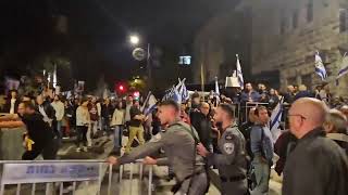 Israel termination defense Minister Protest Demonstrators break barricades Netanyahu house Jerusalem [upl. by Thebazile]