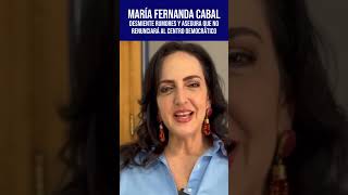 María Fernanda Cabal desmiente rumores sobre supuesta renuncia a su partido el Centro Democrático [upl. by Benjie]