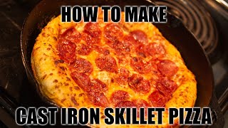 Cast Iron Skillet Pizza  Easy Recipe [upl. by Oleta]