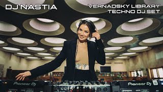 Dj Nastia  Techno DJ Set At Vernadsky Library Kyiv [upl. by Akiemat]