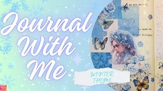 Journal With Me ❄️ Winter Theme ☃️🌨️ Aesthetic Scrapbooking🩵✨ [upl. by Mahgirb]