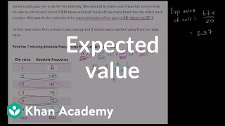 Getting data from expected value  Probability and Statistics  Khan Academy [upl. by Pengelly]