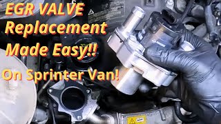 EGR Valve Replacement On Mercedes Sprinter  Step by Step Guide [upl. by Bambi]