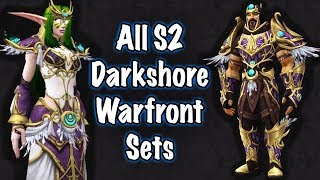 Jessiehealz  All Darkshore Warfront Sets Horde And Alliance [upl. by Drusy]