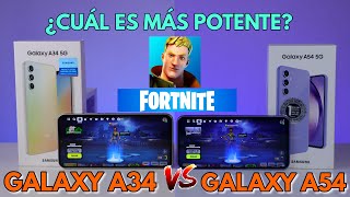 Prueba de Rendimiento amp Potencia✔️Samsung Galaxy A54 vs Galaxy A34🔥 Fortnite Antutu😱Cuál comprar [upl. by Dame]