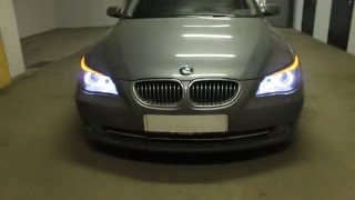 BMW E60 LED габариты и ходовые огниHalogen [upl. by Tniassuot]