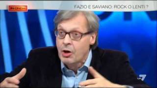 Sgarbi vs Roberto Saviano e la sua trasmissione quotVieni via con mequot La7 14NOV2010 [upl. by Negiam]