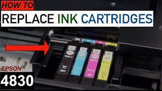 EPSON WorkForce WF 4830 Ink Replacement [upl. by Hum]