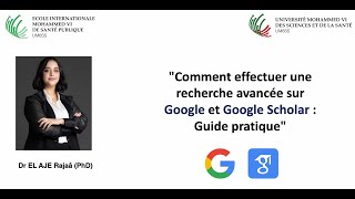 Recherche Bibliographique sur Google et Google Scholar [upl. by Richmound]