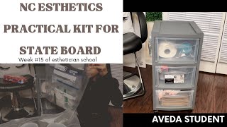 ESTHETICIAN PRACTICAL STATE BOARD KIT  How to pack per Aveda [upl. by Raquel342]