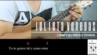 Julieta Venegas  Limón y Sal UKULELE Tutorial Express  PLAY ALONG  Acordes [upl. by Waylen]