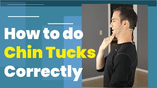 How to do chin tucks exercise correctly Fix Forward head position [upl. by Yentterb]