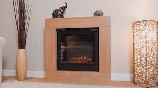 Ingleton Oak Veneer LED Electric Fire [upl. by Sarazen]