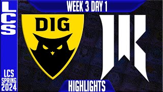 SR vs DIG Highlights  LCS Spring 2024 Week 3 Day 1  Shopify Rebellion vs Dignitas [upl. by Welles586]