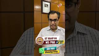 Free WhatsApp group for winter Admissions  MS amp PhD Form out  IIT Madras Winter Admission 202425 [upl. by Bryanty]