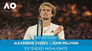 Alexander Zverev v John Millman Extended Highlights 2R  Australian Open 2022 [upl. by Anahsirk]