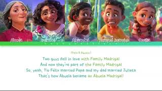 ENCANTO SONG LYRICS  THE FAMILY MADRIGAL [upl. by Aryt616]