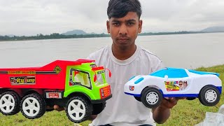 Big Dumper Truck Scooter Racing Car And Tractor Unboxing  Cartoon Video  Mini Toys [upl. by Aleafar800]