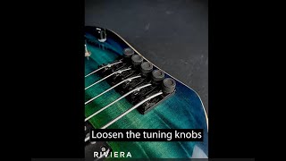 Restringing headless bass with RIVIERA tuning system [upl. by Dirfliw]