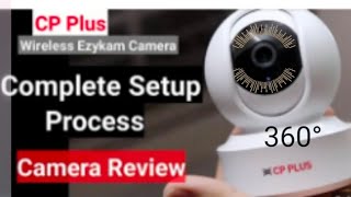 CP Plus Ezykam 360 Degree WiFi Security Camera Setup Conect With Mobile Easy  Overview techno [upl. by Acissev]