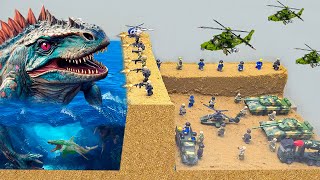 LEGO FLOOD Action  Battle Between Evil Sea Monsters Attacking Lego Army Causing Tsunami And Flood [upl. by Marysa966]