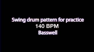 Swing 140 BPM Drum machine loop pattern [upl. by Eelan340]