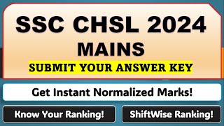 Ssc Chsl 2024 Mains Answer Key Out  How to Check Rank and Marks [upl. by Haela]