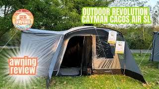 Outdoor Revolution Cayman Cacos Air SL Awning Review [upl. by Carman]